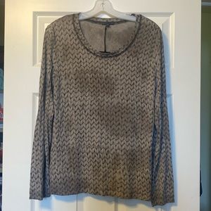 Oska LS Tee with Knitted Yarn Print NWT in Size 3 (large)
